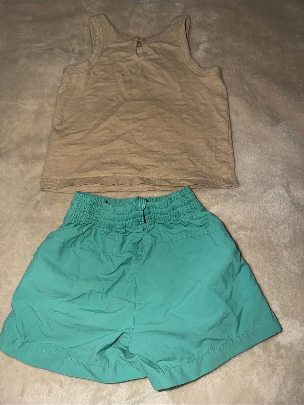 GAP Tan Tank with Watermelon Graphic & Teal Shorts Kids Matching Set
